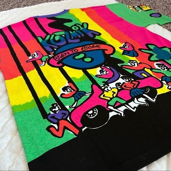 Vintage KOZMIK Original Design Boogie Tee Pullover Top Size Large Made in USA - Picture 5 of 7